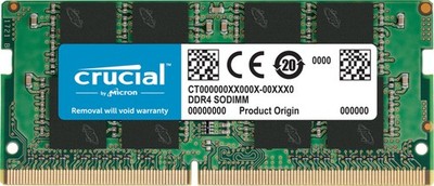 Crucial 8 GB DDR4 SO-DIMM 3200 MHz CL22 1.2 V Unbuffered Laptop RAM