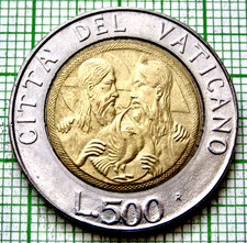VATICAN JOHN PAUL II 1988 500 LIRE The Trinity - God, Christ & Dove, BI-MET AUNC