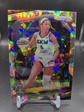 2025 Panini Prizm WNBA Angel Reese Silver Cracked Ice Prizm #92 Chicago Sky