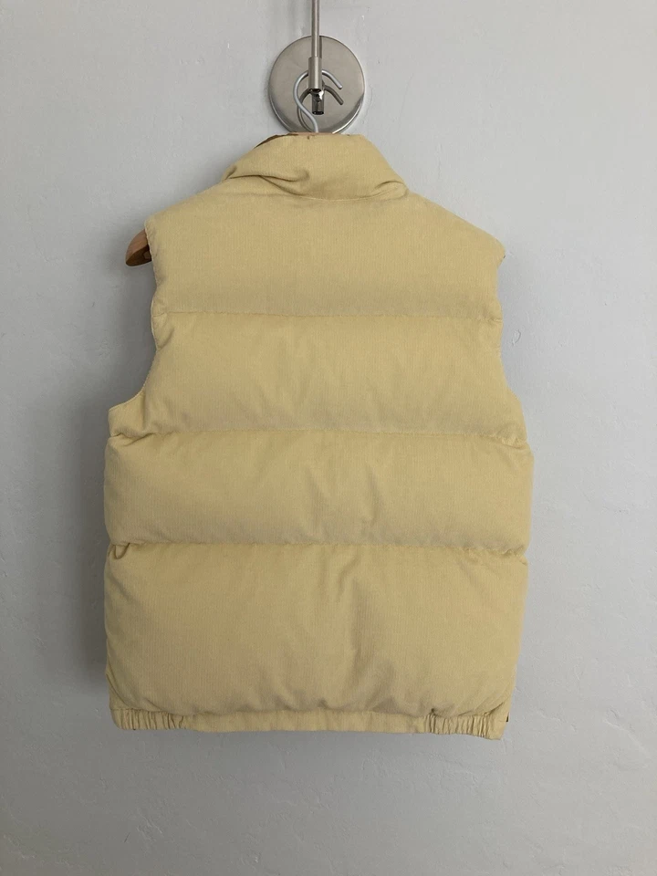 Chaleco de plumón de pana amarillo mantequilla Crescent Down Works talla M hecho en EE. UU. NUEVO SIN ETIQUETAS Foto 3 de 4
