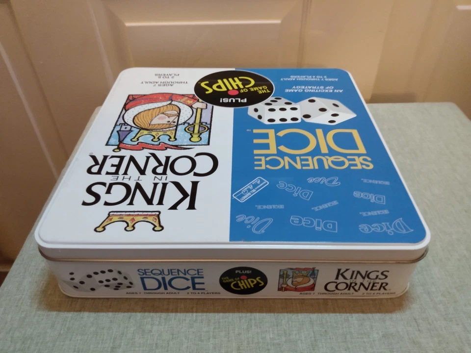 Jax 2001 Sequence Dice/Kings in the Corner/Game of Chips Game Tin - New Open Box - Image 4 of 4