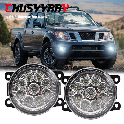 Pair Clear LED Front Bumper Fog Light Driving Lamp For Nissan Frontier 2005-2019