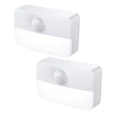 【2 PACK】 Motion Sensor Night Light, Stick-On Motion Sensor Lights Indoor, Bat...