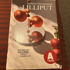  Lilliput Alessi Stefano Giovannoni ASG02 black and white salt and pepper shaker