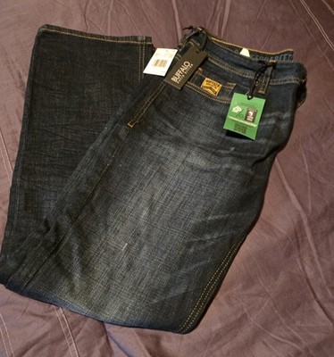 Buffalo by David Bitton Men's Slim Straight Distressed Dark Blue Denim Jeans