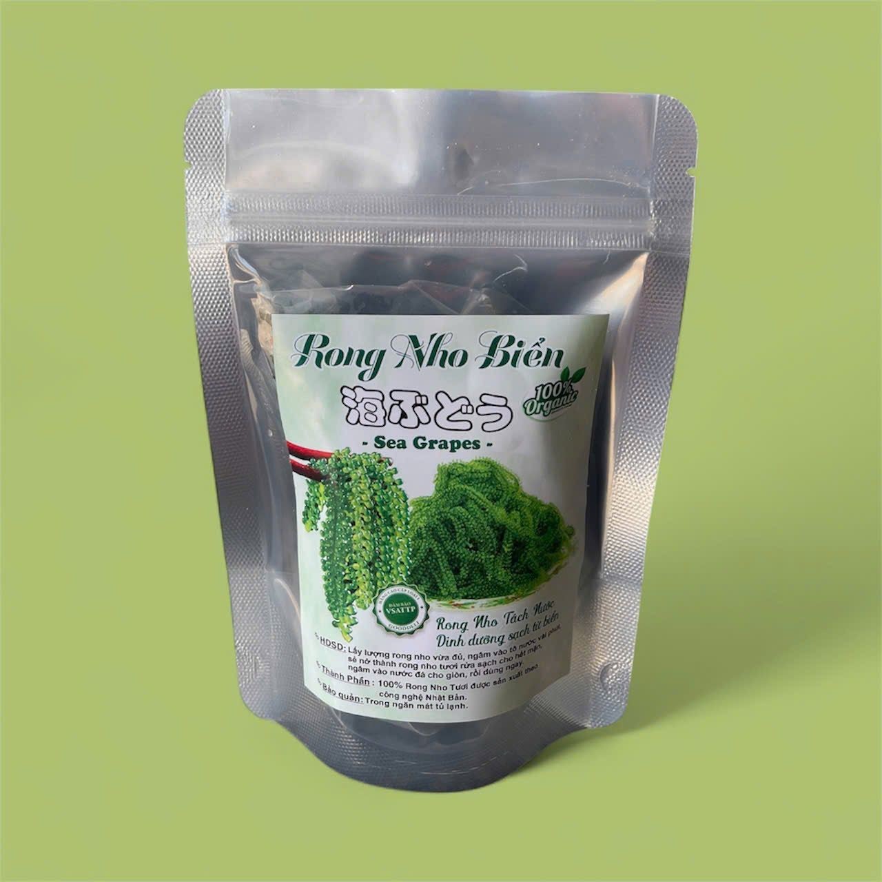 Uvas de mar Rong nho biển (SeaGrapes) (Caulerpa lentillifera) 100 g - 100 % orgánica