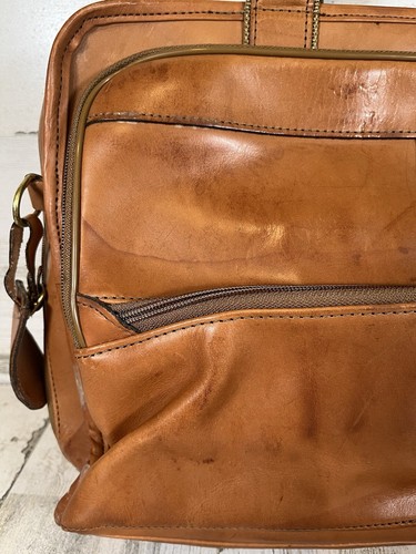 Hartmann Leder Aktentasche Handgepäck Messenger Schultertasche braun mit Gurt & Schloss - Bild 5 von 17