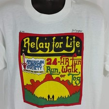 Relay for Life 90s Vintage Mens XL Tee Shirt Humboldt Del Norte Unit Made in USA
