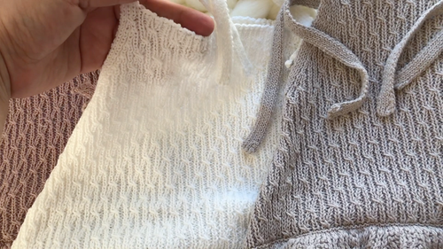 12-24m Girl Romper Dress Off White Baby Girl Infant Baby Knitted Romper Cotton - Video 1 of 1