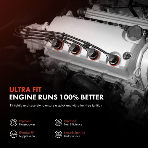 Juego de 5 cables de bujía para Jeep Cherokee 91-00 Wrangler TJ Dodge Dakota L4 2,5 L - Imagen 6 de 9