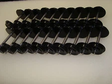 10 PAIR (20 AXLES) the World's Best ROLL-EZ G-SCALE Black All Metal Train Wheels
