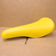 New-Old-Stock Koga Miyata Saddle with Synthetic Leather Yellow Cover (Blemishes)