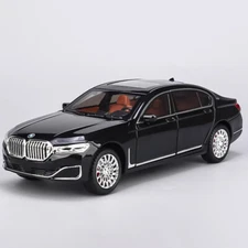 Collectible 1/24 Scale BMW 760 Diecast Vehicle Model Sound Light Gift