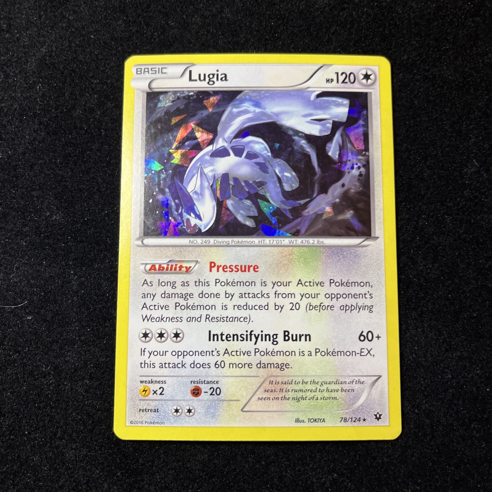 Lugia 78/124 Fates Collide Cracked Ice Holo Rare Pokemon Card eBay