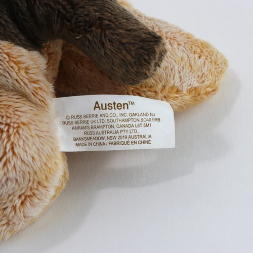 Lote de 4 peluches Russ Berrie ajedrez gato nuez moscada conejito perro Austen - Imagen 18 de 18