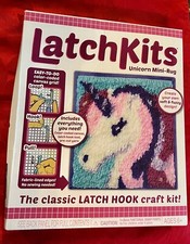 NEW Sealed LatchKits Unicorn Mini Rug 12  x11  Arts  Crafts Ages 6 