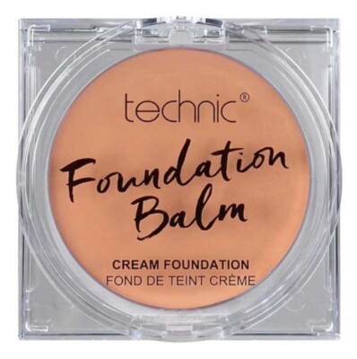 4 × Technic UK Balm Cream Foundation Full Coverage - Cafe Au Lait - Vegan - 8,5g