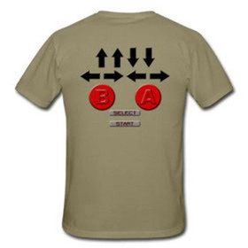 Nintendo NES 8-Bit Controller T-Shirt Contra Code