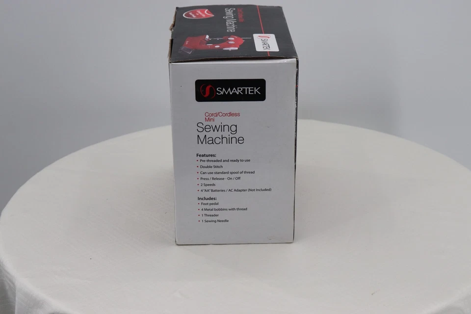 Cord/Cordless Mini Sewing Machine, Compact Size w/ Foot Pedal, Red - Image 4 of 4