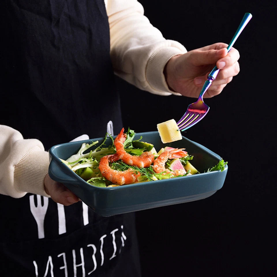 Ofengericht 2x Rechteckigen Lasagne Pan Nicht Kleben Backen Pan - Bild 3 von 4