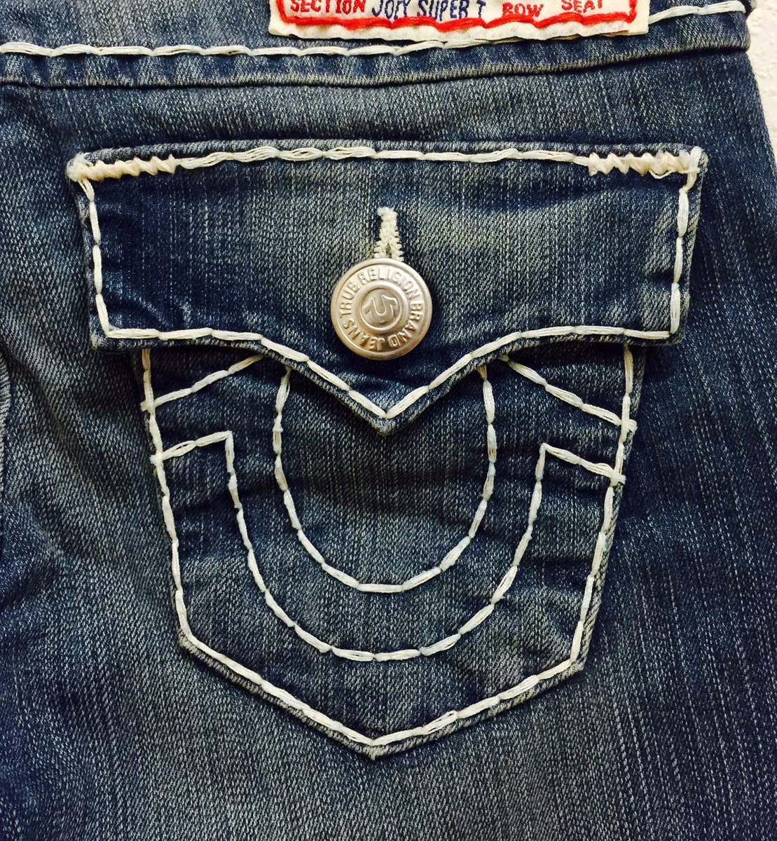 TRUE RELIGION JOEY SUPER T 極太スティッチ W23 TRUE RELIGION JOEY SUPER T デニムパンツ 極太ステッチ - メルカリ
