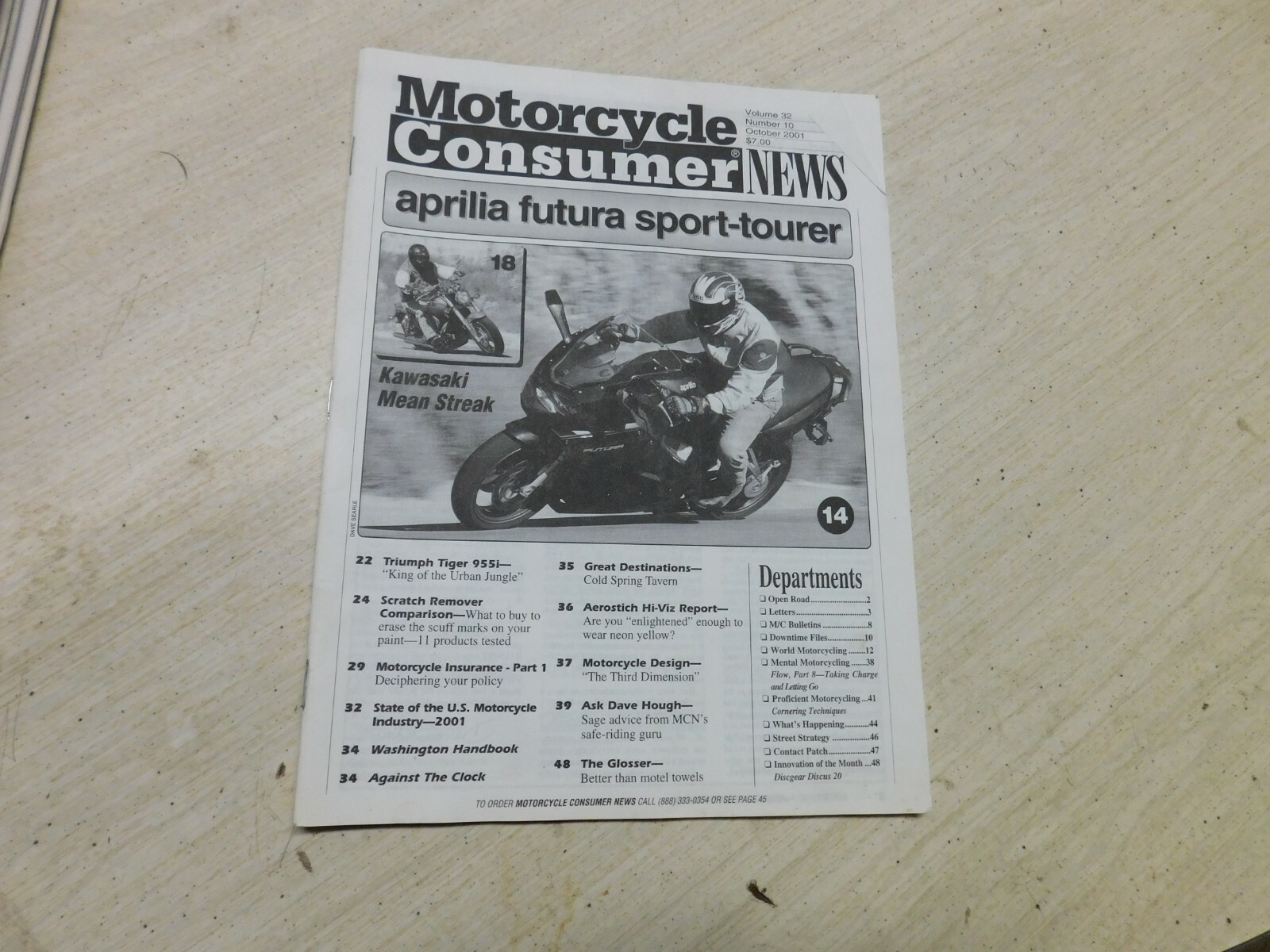 Motorcycle Consumer News Magazine 2001 October Aprilia Futura eBay