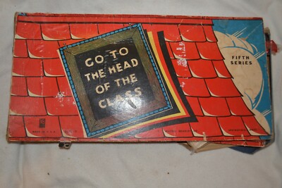 Vintage GO TO HEAD OF THE CLASS Quiz Board Game 5th Series USA 