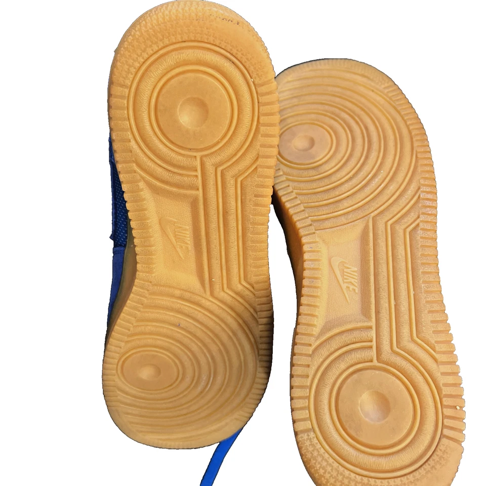 Nike Air Force 1 High 07 LV8 Blue Suede Gumdrop Bottom - Image 3 of 4