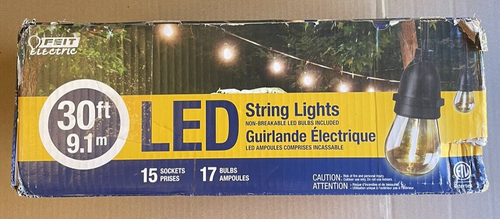 Feit Electric 30ft OUTDOOR Led String Lights COMMERCIAL GRADE