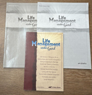 Abeka Life Management Under God 3rd Ed Text, Quizzes/Tests, and Quiz/Test Key