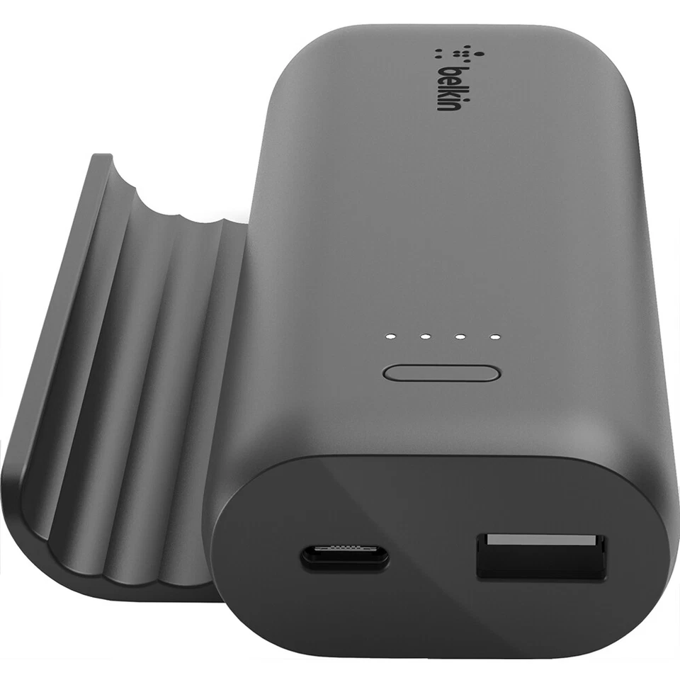 NEW Belkin BPZ001btBK-APP Boost Charge USB-C USB-A Power Bank 5K + Stand Play - Image 3 of 4