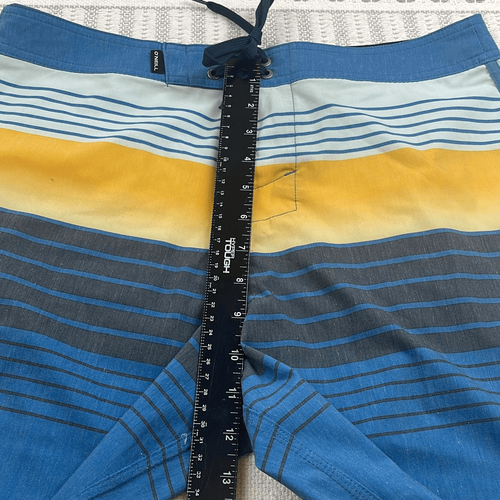 O'Neill Boardshorts Herren 32 Badehose 9 Zoll gestreift Kordelzug Strand Surfen blau - Bild 8 von 11