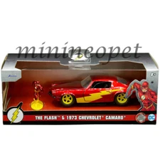 JADA 33086 DC COMICS THE FLASH 1973 CHEVROLET CAMARO 1/32 with FLASH FIGURE