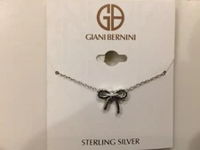 Giani Bernini Sterling Silver Bow Pendant Necklace R417 $90 New