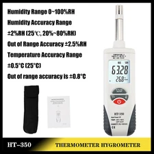 HT-350 Digital Air Humidity Temperature Meter Mini Hygro Thermometer Tester ✦KD 