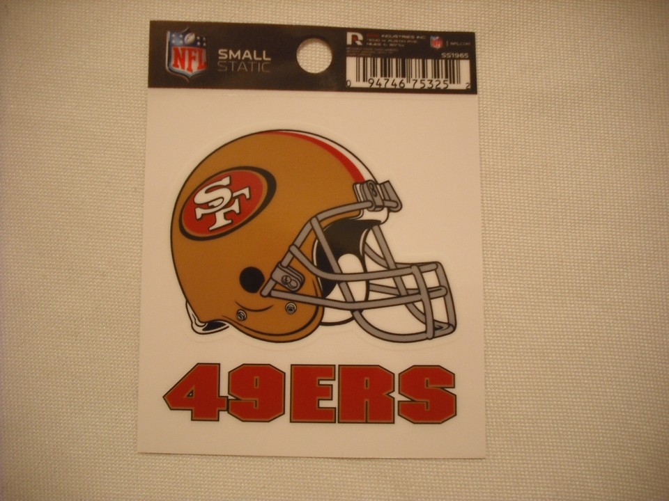 San Francisco 49ers Helmet Static Cling Sticker NEW!! Window or Car! | eBay