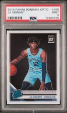 2019 Panini Donruss Optic #168 Ja Morant Rated Rookie Memphis Grizzlies PSA 9