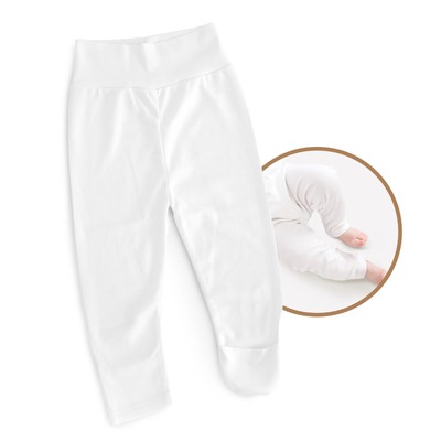 Baby Pants | Premium Peruvian PIMA Cotton | White Footed Baby Pants | Unisex:...