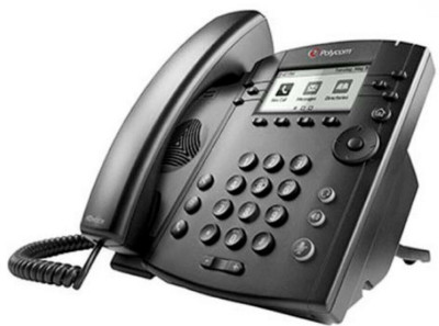 Polycom VVX310 Business Media Phone (2201-46161-001) with power supply and stand