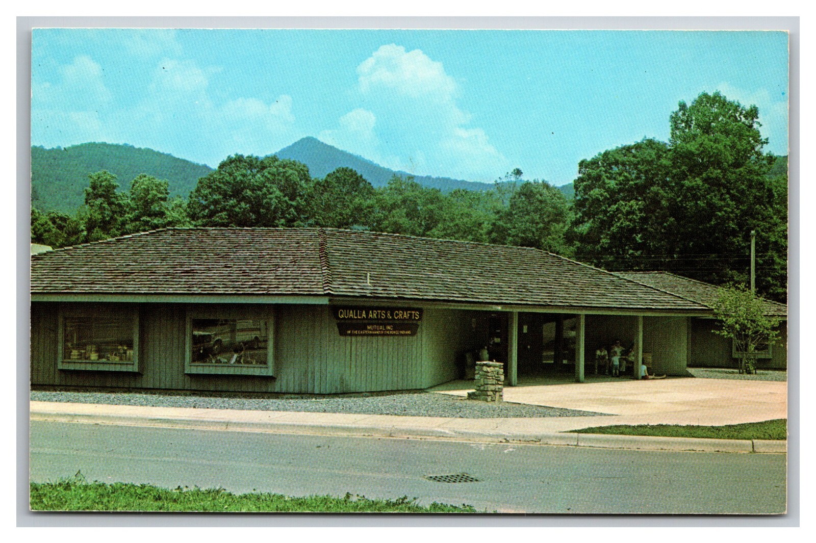 Qualla Cherokee Indian Arts & Crafts Co Op Store Cherokee NC Chrome Unp Postcard eBay