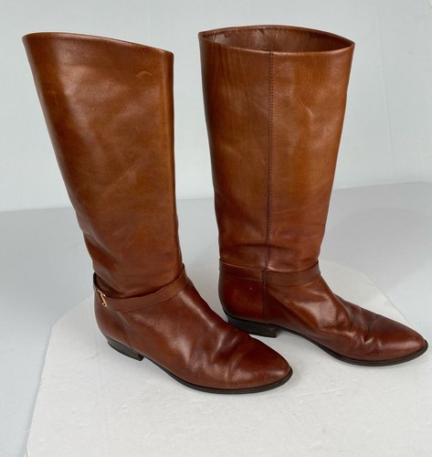 SHELBY Boots Women's size 9.5 M Brown Vintage 80 Knee High Riding Boots Leather. - Picture 6 of 7