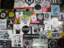 vtg 1990s 2000s Punk Hardcore band music sticker - Intl. Domestic mix
