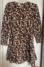 WOW! New Baum und Pferdgarten brown and white long sleeve dress sz 34 US 2 $249