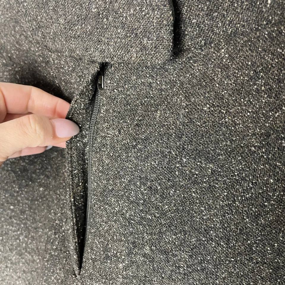 Pantalones Express Vintage Mezcla Lana Seda Pierna Ancha Tiro Alto Pequeños Academia Y2K 90’ Foto 3 de 4