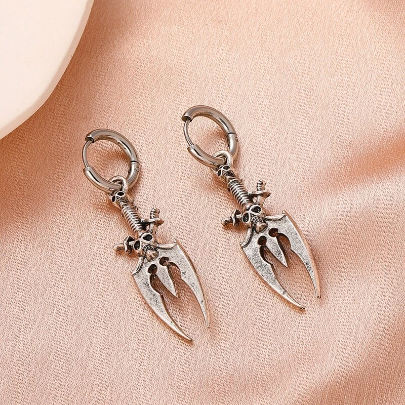 Gothic shop hoop earrings