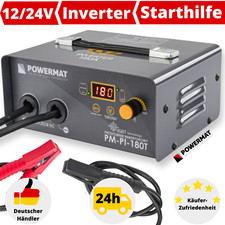 Batterieladegerät 12V/24V Starthilfe Inverter Akku Ladegerät PKW Autobatterie
