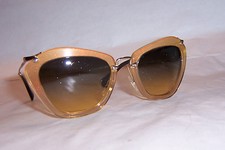NEW MIU MIU SUNGLASSES MU 10N PDA1F2 GOLD GLITTER/GOLD AUTHENTIC 10NS
