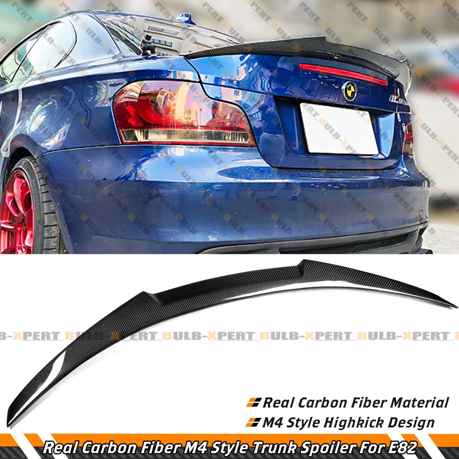 For 2007-2013 BMW E82 125i 135i 1M M4 Style Real Carbon Fiber Trunk Spoiler Wing - Image 2 of 4