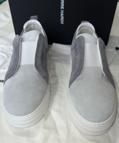 Pierre Hardy Men’s Suede Calf Grey Slip On Slider Sneaker Shoe 45 / 12 NWB $575 - Picture 2 of 16