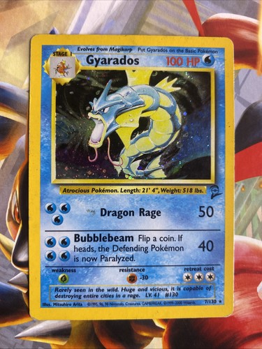 Pokémon TCG Gyarados 7/130 Base Set 2 Holo MP-HP